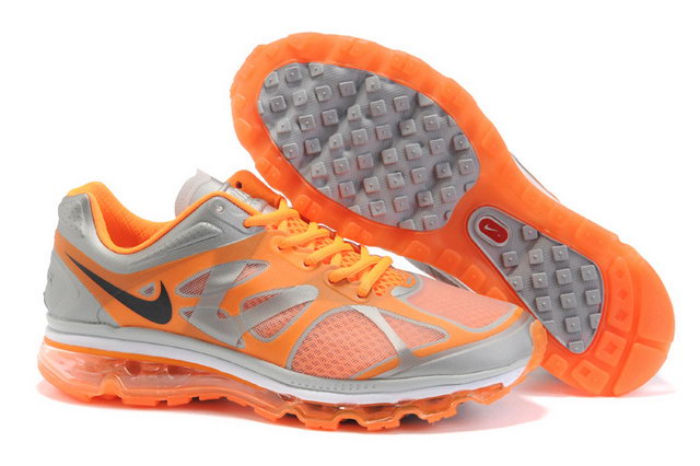 Mens Nike Air Max 2012 With Silver Orange Shoes